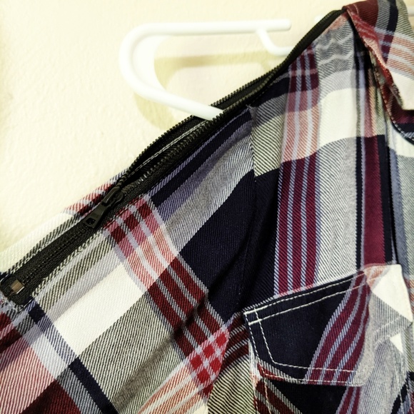 Sam Edelman 'Riley' Lace Back Plaid Shirt - Picture 7 of 8